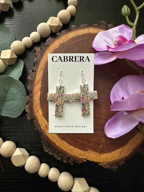 Cross Dangle (Floral Design)